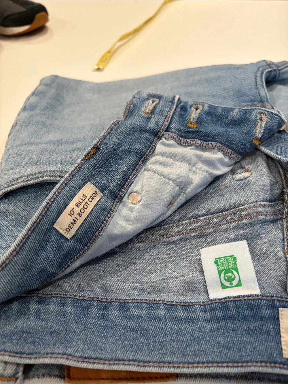 J. Crew Light Blue Bootcut Jeans with Raw Hem